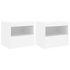 vidaXL Y&ouml;p&ouml;yt&auml; LED-valoilla 2 kpl valkoinen 50x40x45 cm