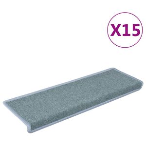 vidaXL Porrasmatot 15 kpl 65x21x4 cm merensininen suorakaiteen muotoinen reuna