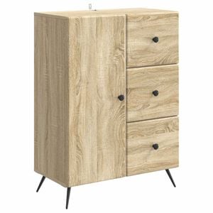 vidaXL Sivup&ouml;yt&auml; Sonoma-tammi 66 x 34,5 x 90 cm Tekninen puu