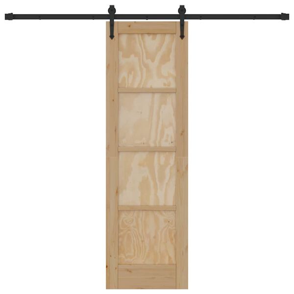 vidaXL Liukuovi ORKDAL Ruskea 61 x 198,5 cm Massiivinen m&auml;nty