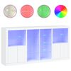 vidaXL Senkki LED-valoilla valkoinen 202x37x100 cm