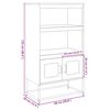 vidaXL Highboard Pinkki 68x39x123 cm Teräs