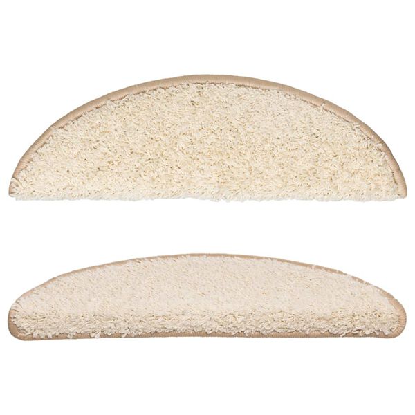 vidaXL Porrasmatot 15 kpl 56x17x3 cm Kermanv&auml;rinen Puolipy&ouml;re&auml;