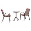 vidaXL Puutarhan Bistro Set 3 pcs Ruskea Ter&auml;s