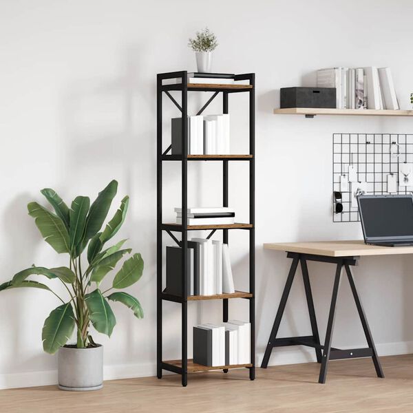 vidaXL Kirjahylly Vanha puu 40 x 30 x 155 cm Tekninen puu