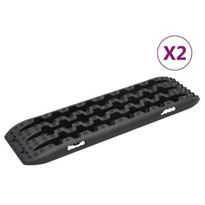 vidaXL Luistonestomatto 2 kpl musta 106x30,5x7 cm nailon