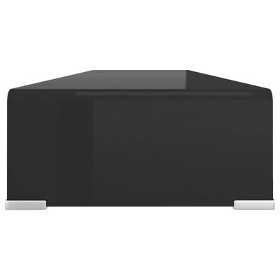 vidaXL TV-taso/Näyttöteline Musta lasi 110x30x13 cm