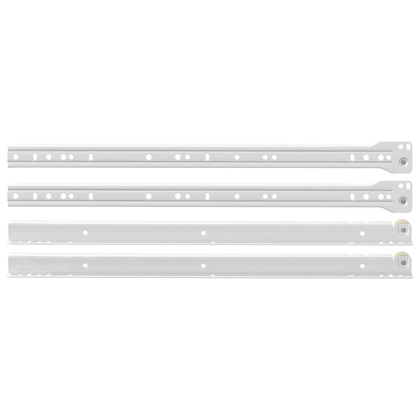 vidaXL Laatikkosanka 12 pcs Valkoinen 450 mm Ter&auml;s