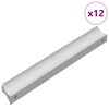 vidaXL Kahva Yksiv&auml;rinen 12 kpl Hopea 105.7 x 7.4 x 15.5 mm Alumiini
