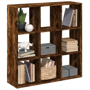 vidaXL Huoneenjakaja/kirjahylly savutammi 102x29x103,5 cm tekninen puu