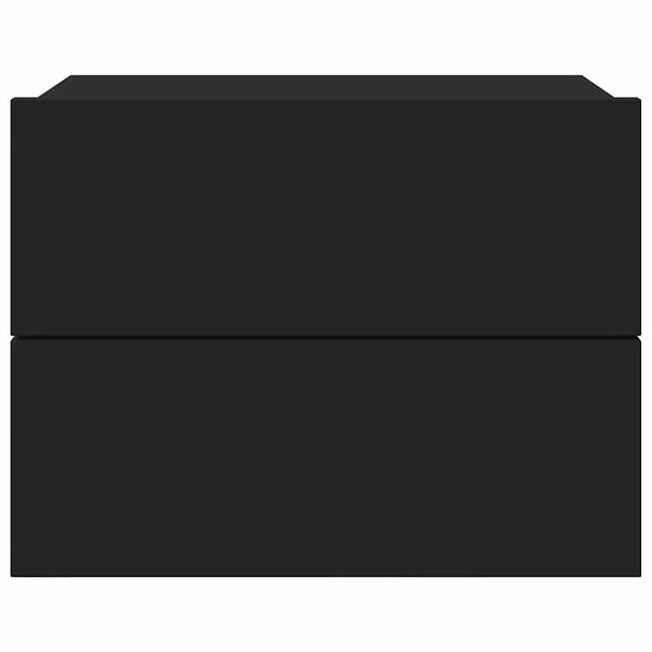 vidaXL Y&ouml;p&ouml;yd&auml;t 2kpl musta 40x30x30 cm tekninen puu