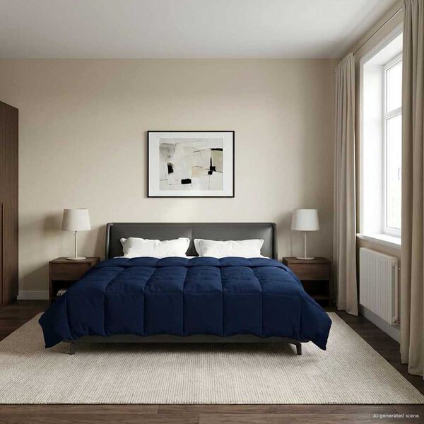 vidaXL Koko Vuoden Peitto Tumma Sininen 240 x 260 cm Mikrokuitu