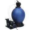 vidaXL Hiekkasuodatin 7-tieventtiili ja 1000 W pumppu sinimusta