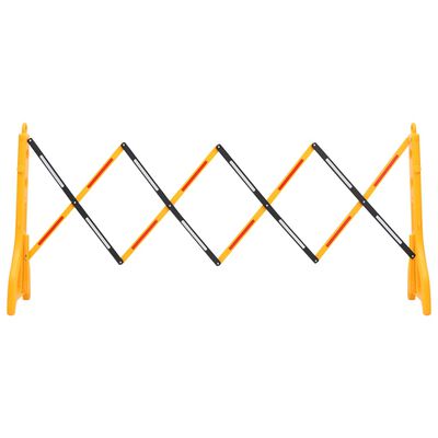 vidaXL Kokoontaittuva liikenne-este keltainen ja musta 250x38x96 cm