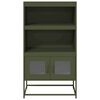 vidaXL Highboard Oliivinvihreä 68x39x123 cm Teräs