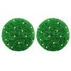 vidaXL Keinotekoiset puksipuupallot LED-valoilla 2 kpl Vihre&auml; 35 cm