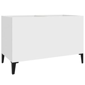 vidaXL LP-levyjen s&auml;ilytyskaappi valkoinen 74,5x38x48 cm tekninen puu