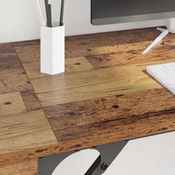 vidaXL Tietokonep&ouml;yt&auml; Vanha Puu 131 x 48 x 75 cm Tekninen puu