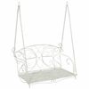 vidaXL Keinupenkki Ter&auml;s 105,5 x 61 x 56 cm Antiikkivalkoinen