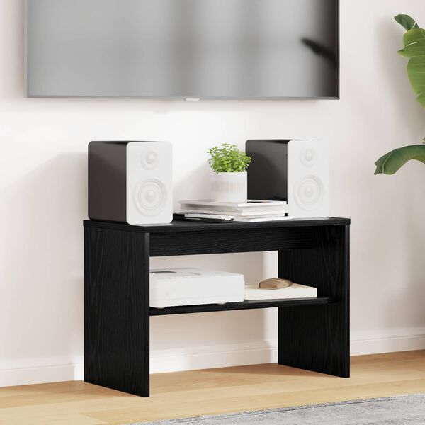 vidaXL TV-kaappi Musta tammi. 60 x 30 x 40 cm Tekninen puu