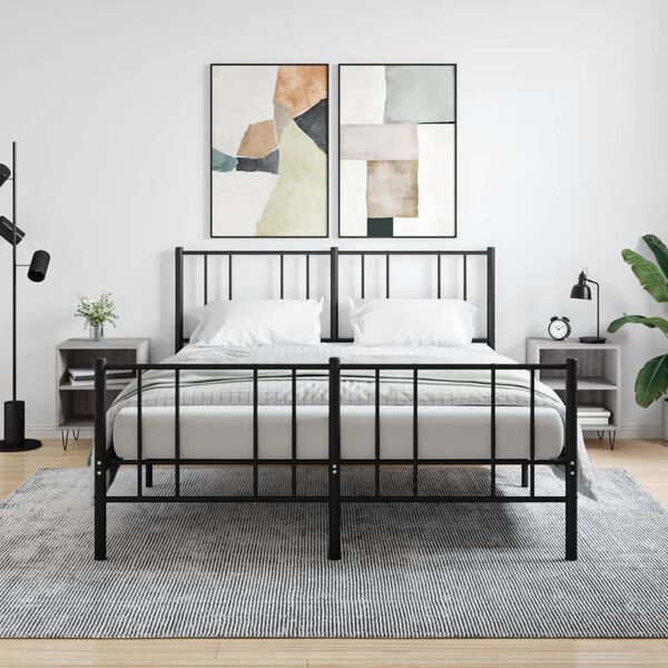 vidaXL Y&ouml;p&ouml;yd&auml;t 2 kpl harmaa Sonoma 40x30x50 cm tekninen puu