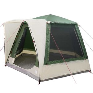vidaXL Leirint&auml;teltat M&ouml;kki Vihre&auml; 420 x 420 x 227 cm Polyesteri