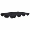 vidaXL Vaihtokatos puutarhakeinuun musta 150/130x105/70 cm
