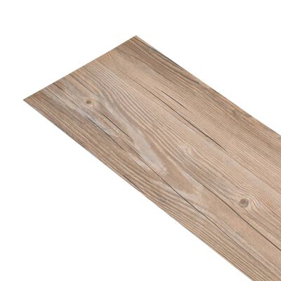 vidaXL PVC-lattialankut ei-itsekiinnittyvä 4,46 m² 3mm ruskea tammi