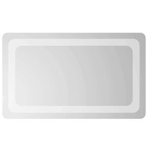 vidaXL LED kylpyhuonemirror L&auml;pin&auml;kyv&auml; 50 x 30 cm karkaistu lasi