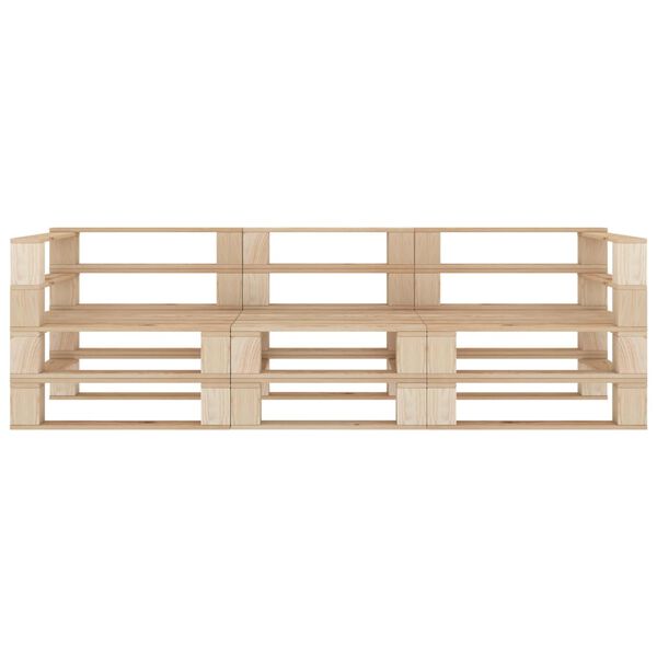 vidaXL Puutarhan lavasohva 3-paikkainen puu