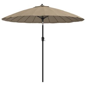 vidaXL Aurinkovarjo alumiinitanko 270 cm harmaanruskea