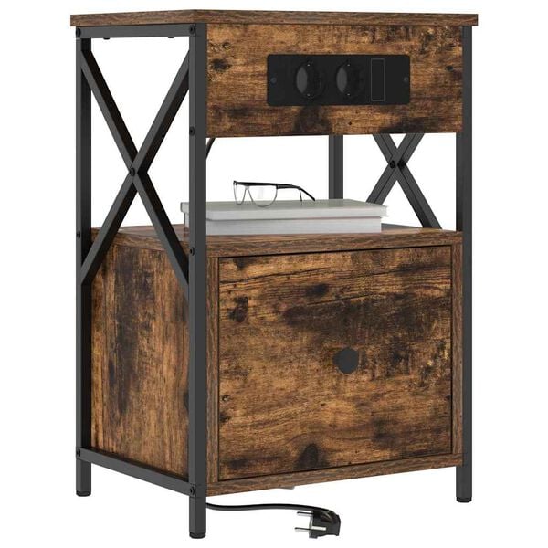 vidaXL Y&ouml;p&ouml;yt&auml;kaappi Savup&auml;hkin&auml; 40 x 31 x 60 cm Tekninen puu