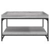 vidaXL Sohvap&ouml;yt&auml; harmaa Sonoma 80x80x45 cm tekninen puu ja rauta