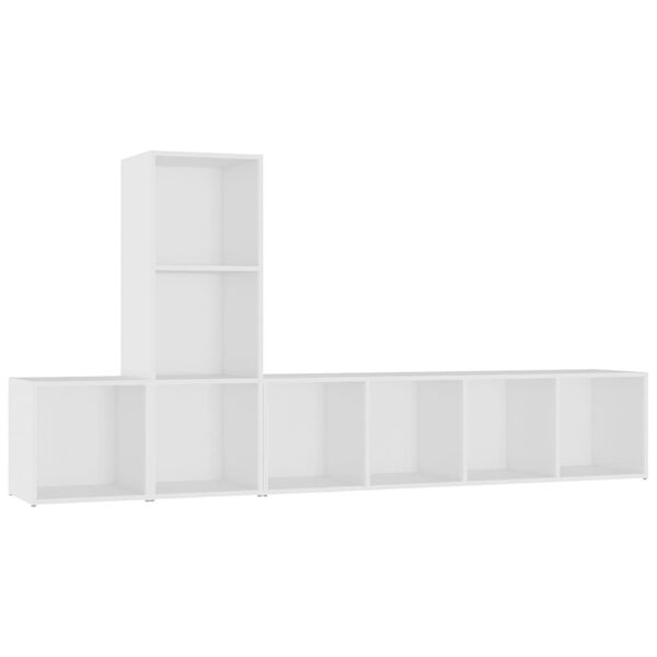 vidaXL 3-osainen TV-kaappisarja valkoinen lastulevy