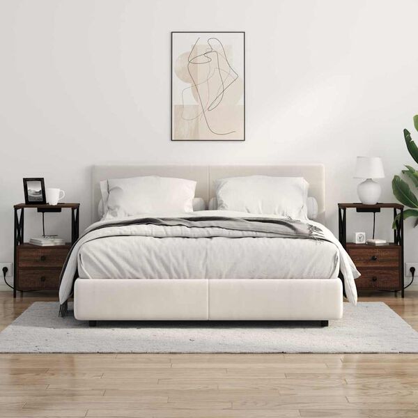 vidaXL Y&ouml;p&ouml;yt&auml;kaappi Ruskea tammi 40 x 31 x 60 cm Tekninen puu