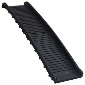 vidaXL Taitettava koiran ramppi musta 155,5x40x15,5 cm