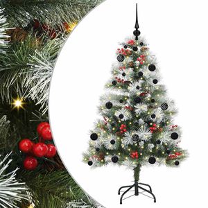 vidaXL Tekojoulukuusi LED -nauhavalot Vihre&auml; ja valkoinen 150 cm
