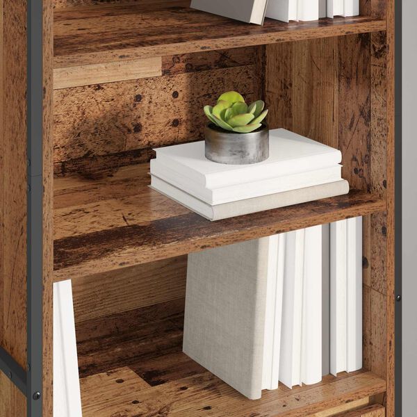 vidaXL Korkeat kaapit 2 pcs Vanha Puu 60 x 36 x 200 cm Tekninen puu