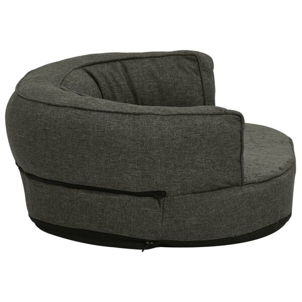 vidaXL Ergonominen koirans&auml;ngyn patja 90x64 cm pellavatyyli tummanharm