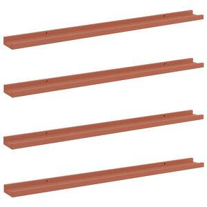 vidaXL Sein&auml;hylly 4 kpl Punainen 100 x 9 x 3 cm Tekninen puu