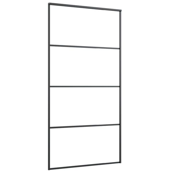 vidaXL Liukuovi asennustarvikkeilla 102,5x205 cm ESG lasi ja alumiini