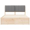 vidaXL Sänkyrunko verhoillulla päädyn Vaaleanharmaa 140 x 200 cm