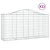 vidaXL Kaarevat kivikorit 11 kpl 200x50x100/120 cm galvanoitu rauta