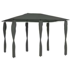 vidaXL Huvimaja sivuseinill&auml; 3x4x2,6 m antrasiitti 160 g/m&sup2;