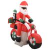 vidaXL Ilmatäytteinen joulupukki moottoripyörällä LED IP44 160 cm