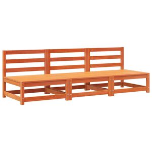 vidaXL K&auml;sinojaton puutarhansohva 3 kpl Vahanruskea t&auml;ysi m&auml;nty