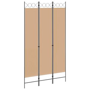 vidaXL 3-paneelinen huoneen jakaja Beige 120 x 220 cm Kangas