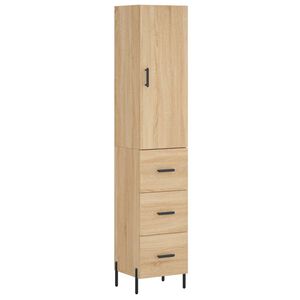 vidaXL Kaappi Sonoma-tammi 34,5x34x180 cm tekninen puu