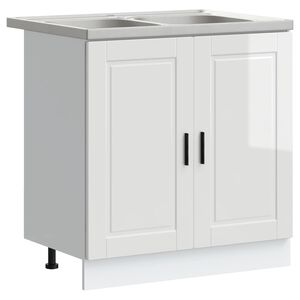 vidaXL Pesuallas-kaappi Porto 2 kpl Valkoinen 80 x 46 x 81,5 cm