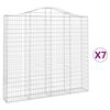 vidaXL Kaarevat kivikorit 7 kpl 200x30x180/200 cm galvanoitu rauta